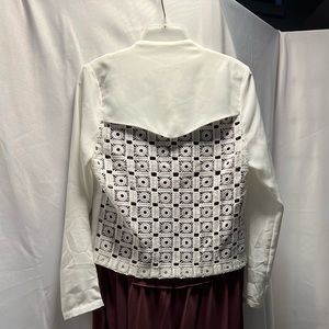 White open front Jacket